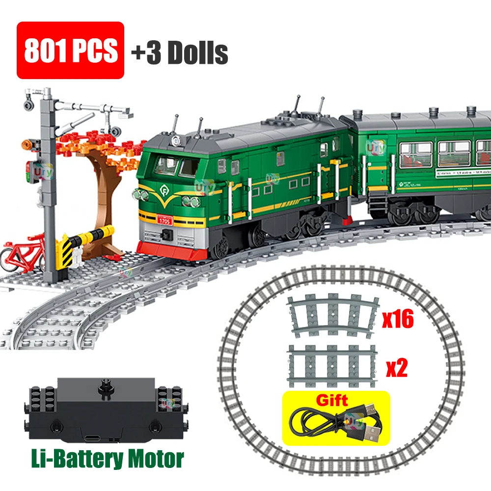 Lego Set City - 테크니컬 레트로 그린 증기 기차 시티카