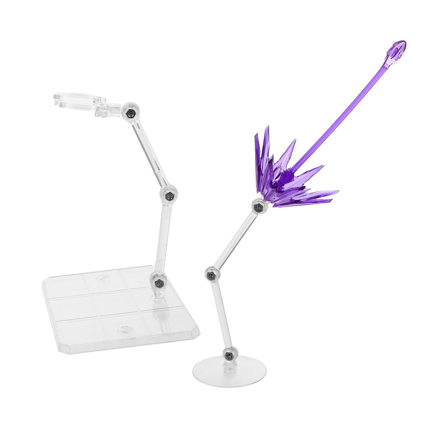Action Figure Stand - 2개입 특수 효과 투명 액션 피규어
