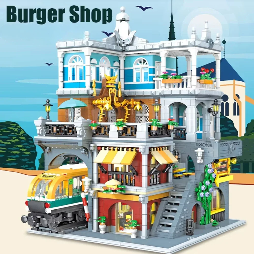 버거샵 빌딩 블록 세트 조명 포함 도시 거리 장면 조립 - Lego Set City 리뷰 및 가격